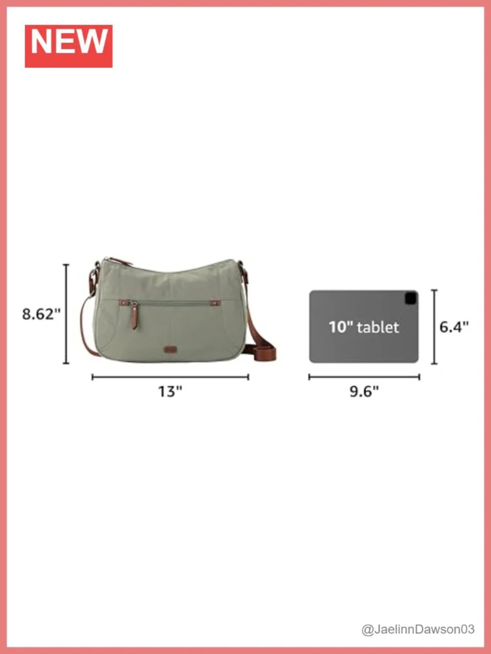 Recycled Nylon Hobo Crossbody Bag Adjustable Strap